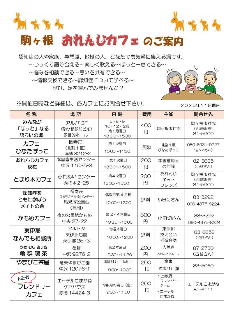 おれんじカフェの案内