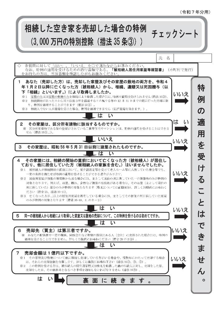チェックシート1