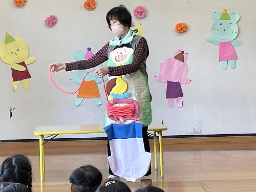 体の中を説明する様子