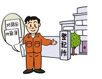 登記所へ送付のイラスト