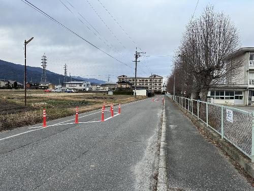 飯坂地区でR6年度に行った社会実験の狭さく