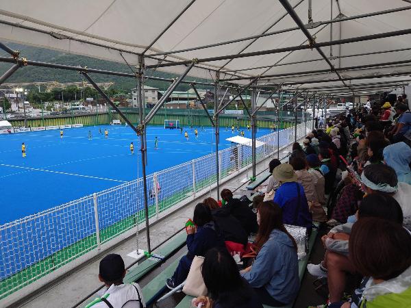 滋賀県で開催された国民スポーツ大会のホッケー競技の様子
