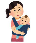 赤ちゃんとお母さんのイラスト