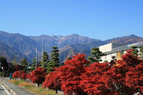 市役所前から駒ケ岳を望むの写真