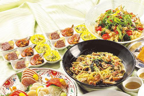 地元産食材を多く使ったメニュー