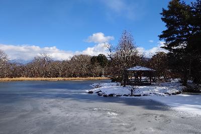 結氷の馬見塚公園