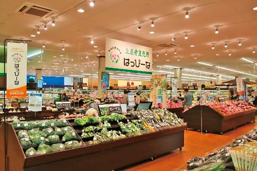 生産者直売所はっぴーなの様子