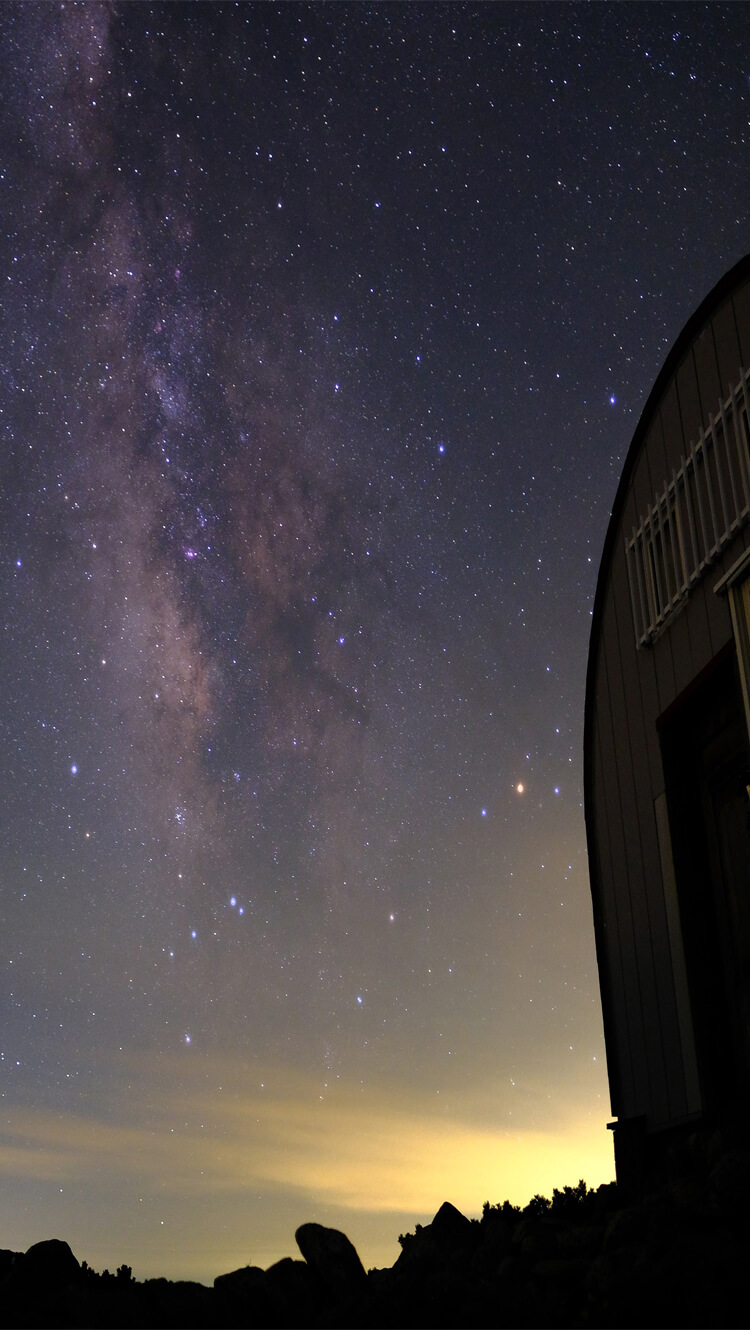 中央アルプス檜尾避難小屋からの星空