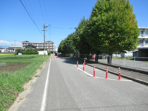 飯坂地区でR7年度に行った社会実験の狭さく
