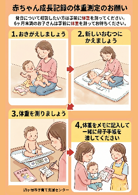 赤ちゃん成長記録の体重測定のお願い