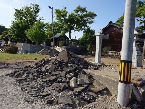 能登半島地震で被災したかほく市の視察の様子