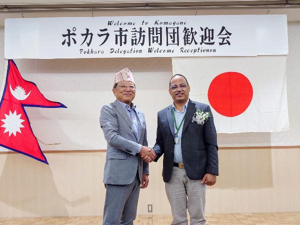 ポカラ市訪問団歓迎の様子