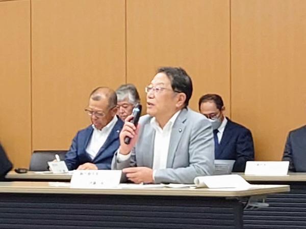 リニア中央新幹線建設促進長野県協議会の要請活動の様子