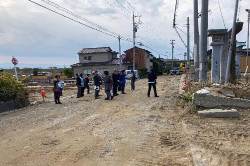 かほく市大崎区内地震被害現場視察